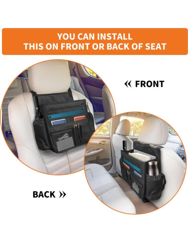 Organizador de Asiento Frontal Boczif Negro Impermeable