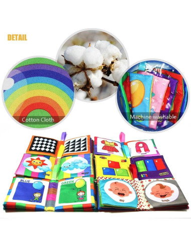Libro Suave para Bebés 6 PCS Tela No Tóxicos - teytoy