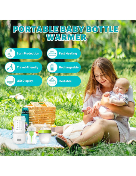 Calentador de Botellas Portátil 9000mAh BPA Free para Bebés Calentador de Botellas Portátil 9000mAh BPA Free para Bebés