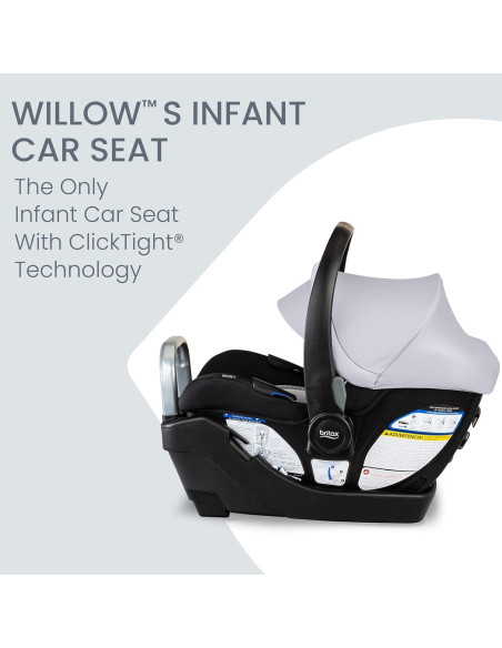 Asiento de auto para infantes Britax Willow S Onyx Glaciar Asiento de auto para infantes Britax Willow S Onyx Glaciar