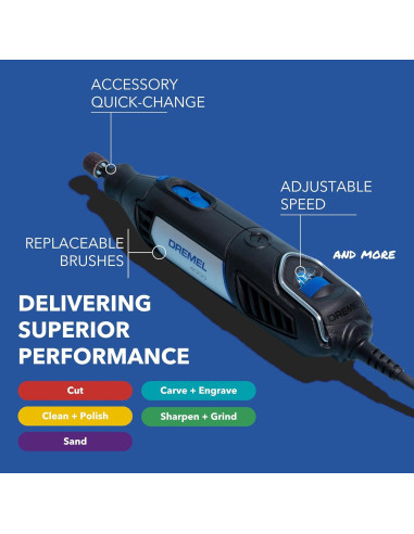 Dremel 4000 Kit de Herramienta Rotativa 26 Piezas 175W