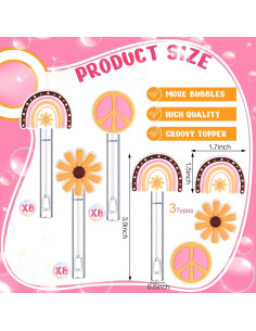 24 Varitas de Burbuja Mini Groovy Seenelling - Fiesta Niños 2