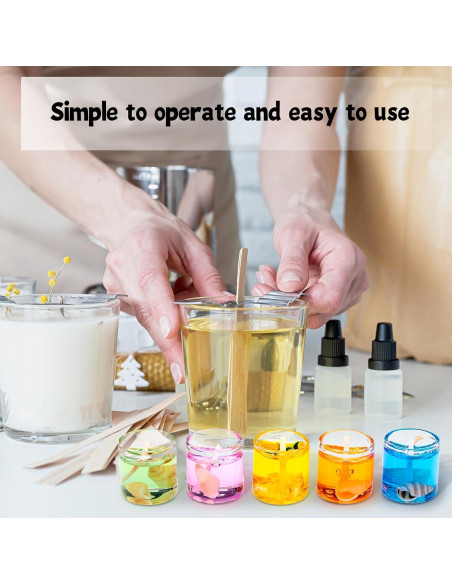Kit de Hacer Velas en Gel Heigble 1.5 kg con Mechas y Tinte Kit de Hacer Velas en Gel Heigble 1.5 kg con Mechas y Tinte