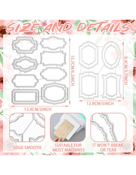 Troqueles de Corte de Metal Jinei 12 Pcs para Scrapbooking Troqueles de Corte de Metal Jinei 12 Pcs para Scrapbooking