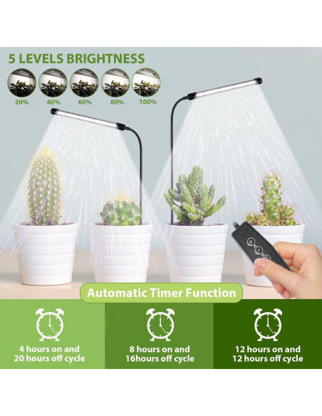 Lámpara de Crecimiento Juhefa 6000K LED para Plantas de Interior Lámpara de Crecimiento Juhefa 6000K LED para Plantas de Interior