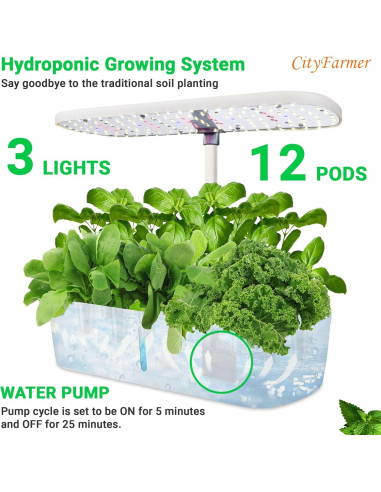 Kit de Cultivo Hidropónico Interior Cityfarmer 12 Cápsulas LED