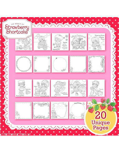 Cuaderno de bocetos Strawberry Shortcake 20 páginas con bolígrafo