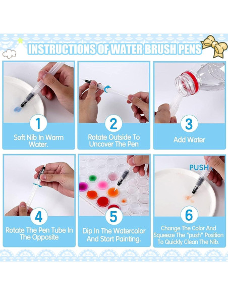 Set de Acuarelas Portátil Tobios con 12 Colores y Pinceles