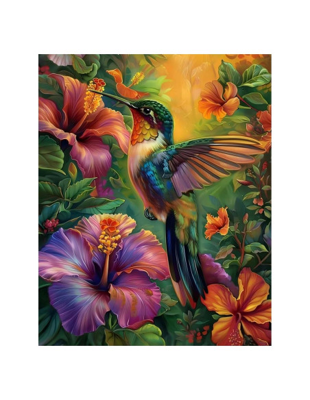Kit de Pintura por Números xcemhil Colibrí 40x50 cm Kit de Pintura por Números xcemhil Colibrí 40x50 cm