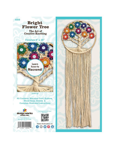 Kit de Macramé DesignWorks Ink Árbol de Flores 66 cm
