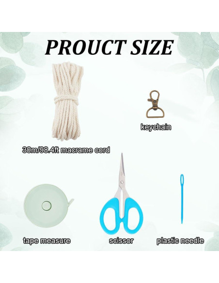 Kit de Macramé DIY WEBEEDY Billetera con Lanyard 30m Kit de Macramé DIY WEBEEDY Billetera con Lanyard 30m