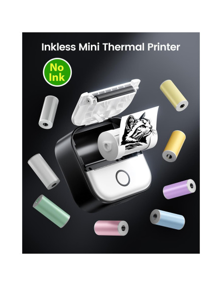 Impresora de Etiquetas Memoking T02 Mini Portátil Sin Tinta Impresora de Etiquetas Memoking T02 Mini Portátil Sin Tinta