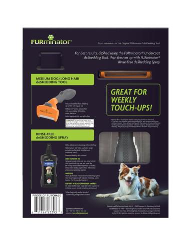 FURminator Paquete Ultimate de Deshedding para Perros Medianos Pelo Largo