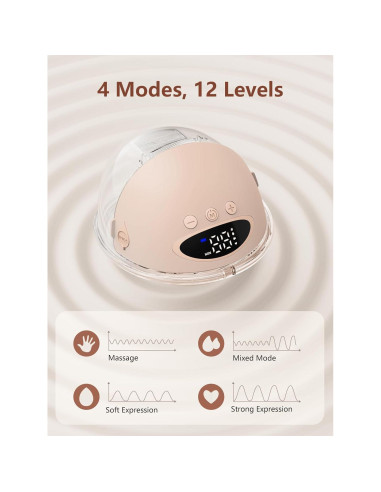 Extractor de Leche Eléctrico Portátil eDomestyle 4 Modos 12 Niveles