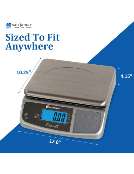 Balanza Digital San Jamar Escali Promzr M-Series 15kg Metal Balanza Digital San Jamar Escali Promzr M-Series 15kg Metal