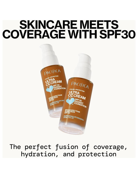 Crema CC Ultra Radiant Foundation Pacifica - Bronceado Cálido, SPF 17, 28.35 g Crema CC Ultra Radiant Foundation Pacifica - Bronceado Cálido, SPF 17, 28.35 g