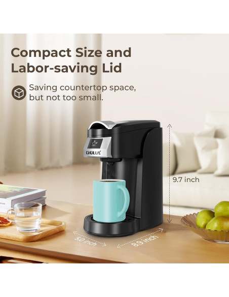 Cafetera Clásica CHULUX de Una Sola Taza Automática Negra Cafetera Clásica CHULUX de Una Sola Taza Automática Negra
