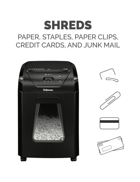 Destructora de papel Fellowes Powershred 12C corte cruzado 12 hojas Destructora de papel Fellowes Powershred 12C corte cruzado 12 hojas