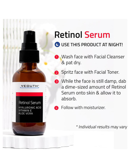 Suero de Retinol YEOUTH 59.15ml con Ácido Hialurónico y Vitamina E Suero de Retinol YEOUTH 59.15ml con Ácido Hialurónico y Vitamina E
