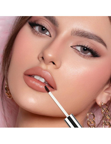 Lápiz Labial Eshioh Peel Off - Tinte Mate Rojo Marrón 17.86g