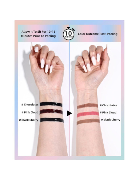 Tinte de Labios Peel Off KIMUSE Cereza Negra Larga Duración Tinte de Labios Peel Off KIMUSE Cereza Negra Larga Duración