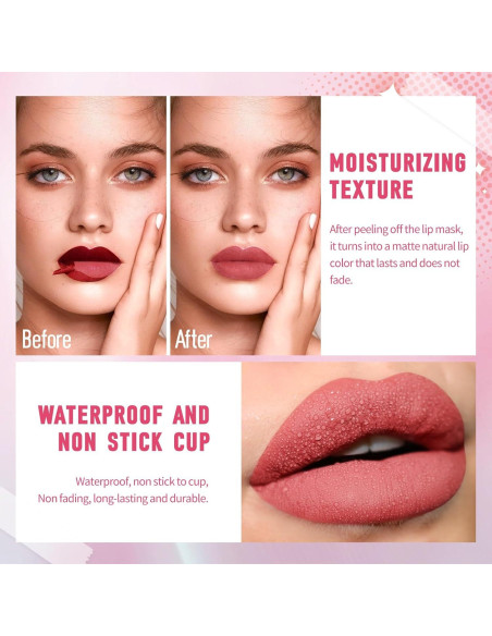 Juego de 4 Tintes de Labios Peel Off HOSAILY - Mate y Larga Duración Juego de 4 Tintes de Labios Peel Off HOSAILY - Mate y Larga Duración