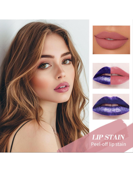 Conjunto de Lápiz Labial Peel Off Petansy 3 Colores Mate