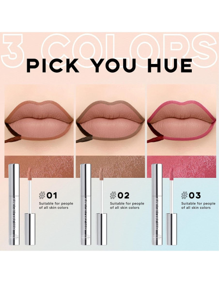Set de Tinte de Labios Peel Off HOSAILY 3 Colores Mate Set de Tinte de Labios Peel Off HOSAILY 3 Colores Mate