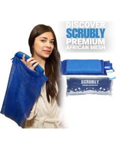 Esponja de Red Africana Scrubly - Exfoliante Duradero 13 cm 2