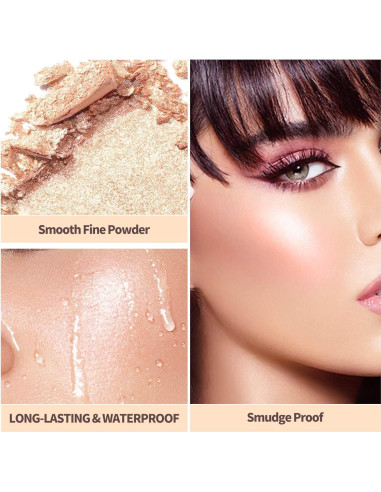 Paleta de Maquillaje Iluminador Facial SUMEITANG 8 Colores Brillantes