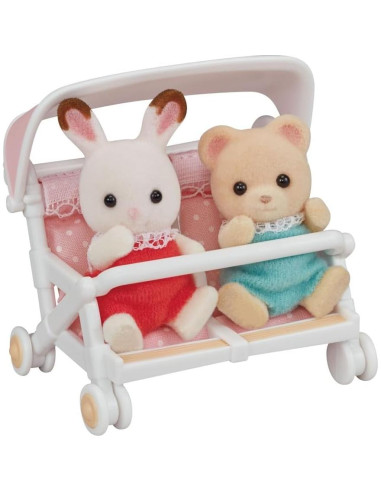 Cochecito Doble para Bebés Epoch 4533 - Accesorio Sylvanian