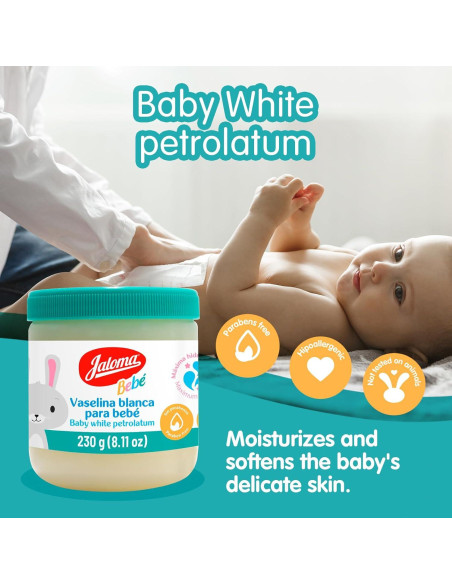 Jaloma Baby Petrolato Blanco 230g (Paquete de 2) Hidratante Jaloma Baby Petrolato Blanco 230g (Paquete de 2) Hidratante