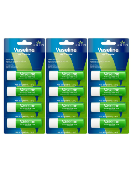 Bálsamo Labial Vaseline Lip Therapy Aloe Vera 12-Pack 4.5g Bálsamo Labial Vaseline Lip Therapy Aloe Vera 12-Pack 4.5g
