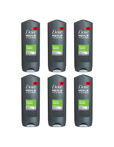 Gel de Ducha Dove Men Care Extra Fresco 400 mL x 6 Paquete