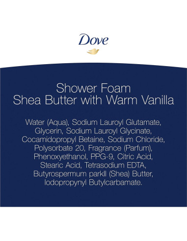 Dove Espuma de Ducha Manteca de Karité 381 g - Jabón Corporal