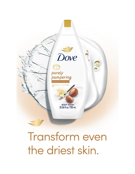 Gel de Baño Dove Cuidado Puro 750 ML - Paquete de 6 Gel de Baño Dove Cuidado Puro 750 ML - Paquete de 6
