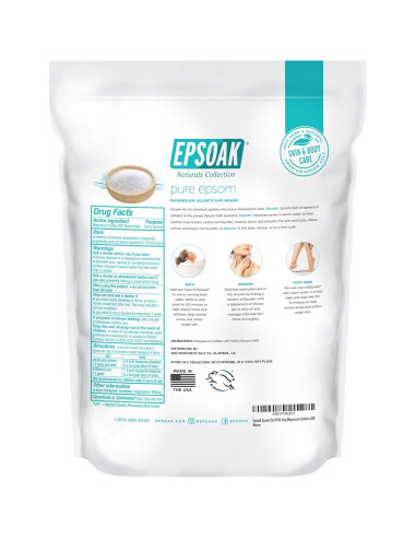 Sal de Epsom Epsoak 8.6 kg Sulfato de Magnesio Puro Sin Fragancia