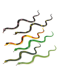 Serpientes de Goma Realistas 12 Pcs - Juguete de Broma