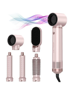 Cepillo Secador 5 en 1 Welltop WT-638 Rosa - Iones Negativos