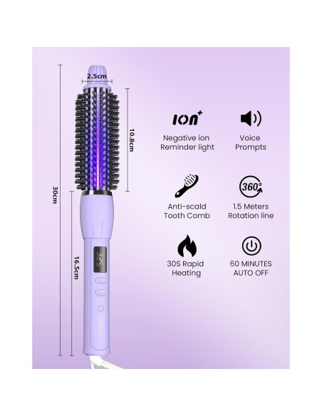 Cepillo Rizador NOVUSPRO 1" con Pantalla LED y 3 Temperaturas Cepillo Rizador NOVUSPRO 1" con Pantalla LED y 3 Temperaturas