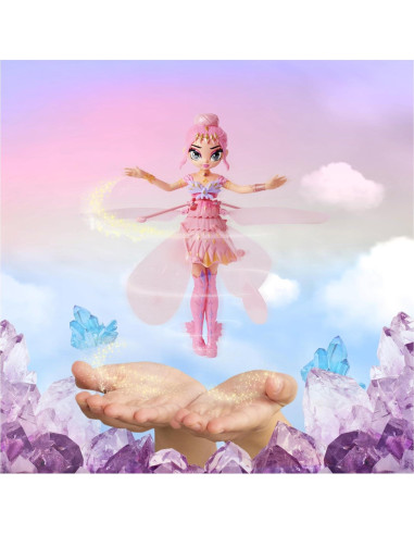 Muñeca Voladora Crystal Flyers Hatchimals Rosa 6+ años