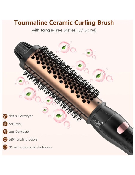 Cepillo Térmico Ymguspri 1.5" Cerámica Iónica Doble Voltaje Cepillo Térmico Ymguspri 1.5" Cerámica Iónica Doble Voltaje