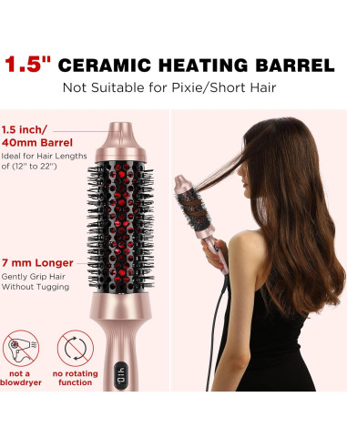 Cepillo Curling Térmico Infrarrojo Prizm 40mm Dorado