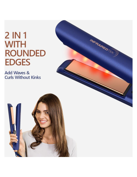 Plancha de Pelo Profesional MIRACOMB Titanio 1" Luz Infrarroja Plancha de Pelo Profesional MIRACOMB Titanio 1" Luz Infrarroja