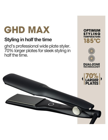 Plancha de Pelo GHD Max Styler 2" Cerámica Ancha 365F