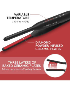 Plancha Profesional H2PRO Vivace Edge 3/10 Cerámica 60-232C 2