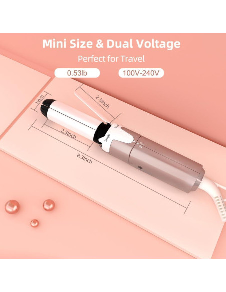 Mini Plancha 2 en 1 VAV Cerámica 1 Pulgada Doble Voltaje Mini Plancha 2 en 1 VAV Cerámica 1 Pulgada Doble Voltaje