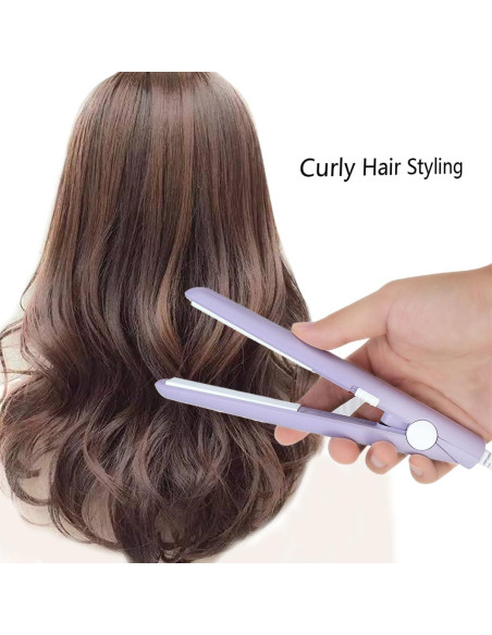 Mini Plancha de Cabello 2 en 1 YIPINER Cerámica 190C Púrpura Mini Plancha de Cabello 2 en 1 YIPINER Cerámica 190C Púrpura