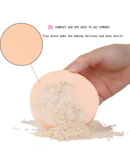 Esponjas de Maquillaje Redondas Grandes MyOnly - 3 Piezas Esponjas de Maquillaje Redondas Grandes MyOnly - 3 Piezas