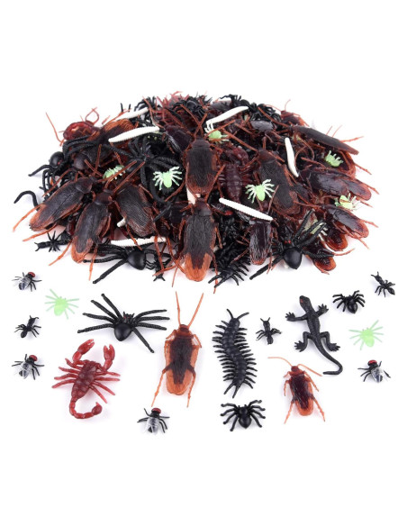 Juguetes de Broma Insectos Plásticos ASTARON 210 Pcs Halloween Juguetes de Broma Insectos Plásticos ASTARON 210 Pcs Halloween